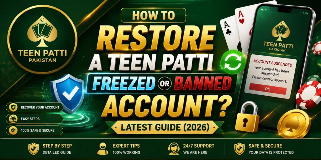 How to Restore a Teen Patti Freezed or Banned Account Latest Guide (2026)